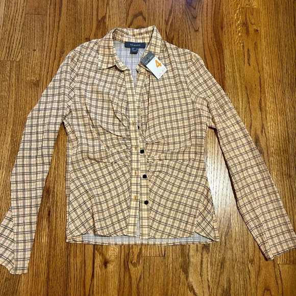 Clueless Plaid Button Up NWT - Picture 1 of 5